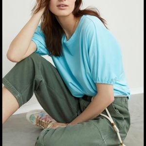 Anthropologie Maeve Cady Puffed Sleeve Top Size XS